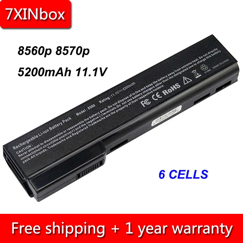 7XINbox 6cell 5200mAh 11 1 V Аккумулятор для ноутбука HP ProBook 6360b 6460b 6465b 6470b 6475b 6560b 6565b 6570b CC06XL CC09