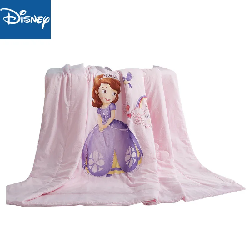 

Летнее одеяло Disney, одеяло для кондиционера, украшение для детской кровати, 150x200 см, 100% полиэстер, розовая София, принцесса