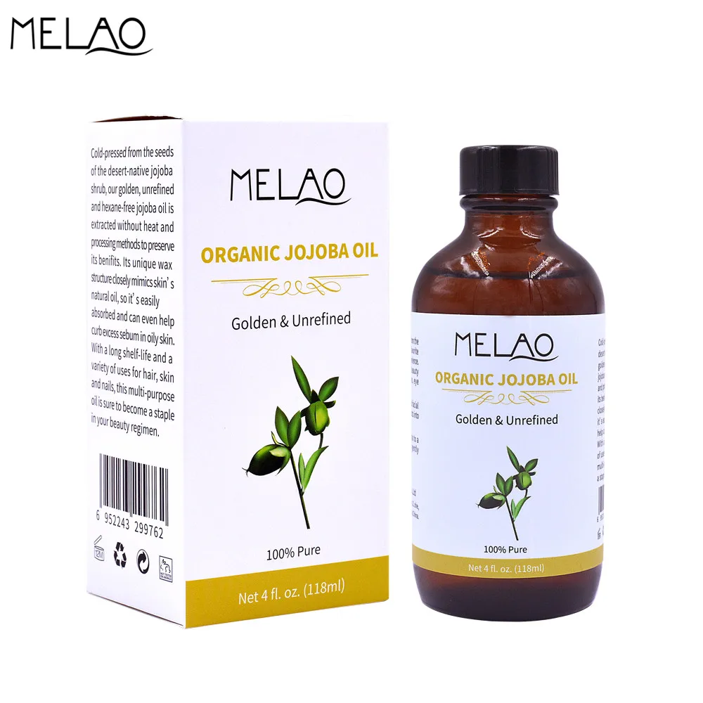 MELAO 100% Essential Oils Natural Pure Jojoba Oil For Skin Care Organic Hair Cold Pressed 118ml O | Красота и здоровье