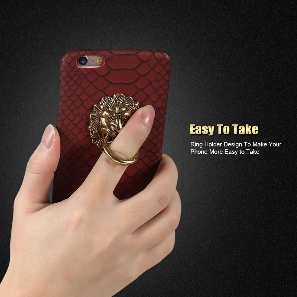 Чехол KISSCASE с кольцами для iphone 6 s 7 Plus чехол кольцом головой льва в китайском стиле