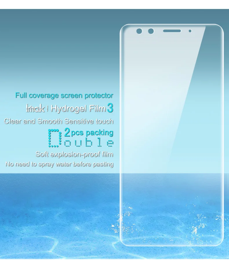 Imak Hydrogel III 3 пленка для htc U12+ U12Plus защита экрана полное покрытие мягкий прозрачный Задний Передний, задний Защитный фильм