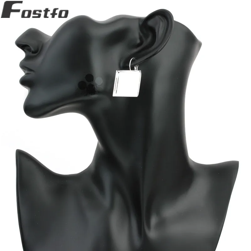 Серьги Крючки квадратной формы 10 шт./лот Пустые Кабошоны основание для серег