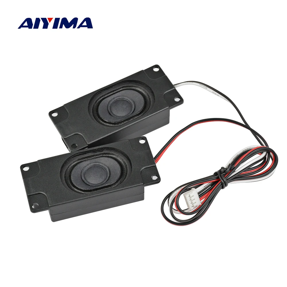 AIYIMA 2Pcs Audio Portable Speakers 3070 4Ohm 3W Computer Speaker Advertising LCD TV Speakers Loudspeaker Rectangle Speaker