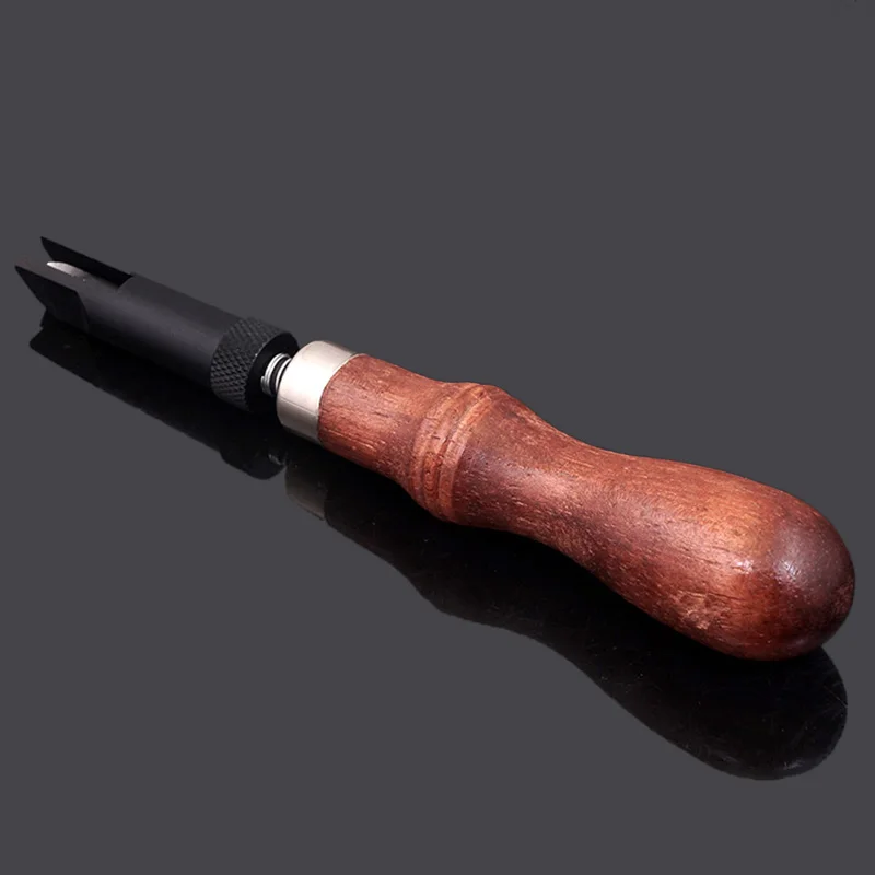 Adjustable V Type Push Gouge Grooving Creasing Device Tools Convenient Leather Working Tool for Craft DIY/ Making/ | Дом и сад
