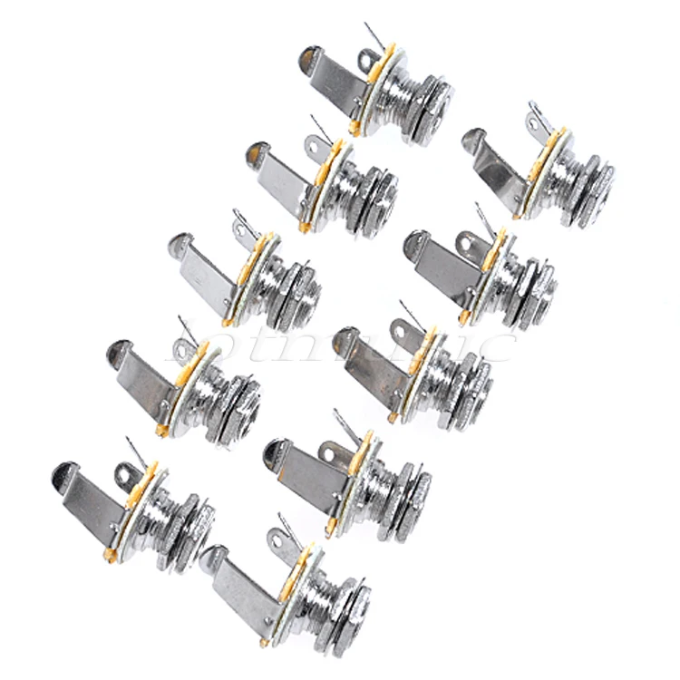 

10-PACK GUITAR PARTS,MONO INPUT OUTPUT JACK ,1/4