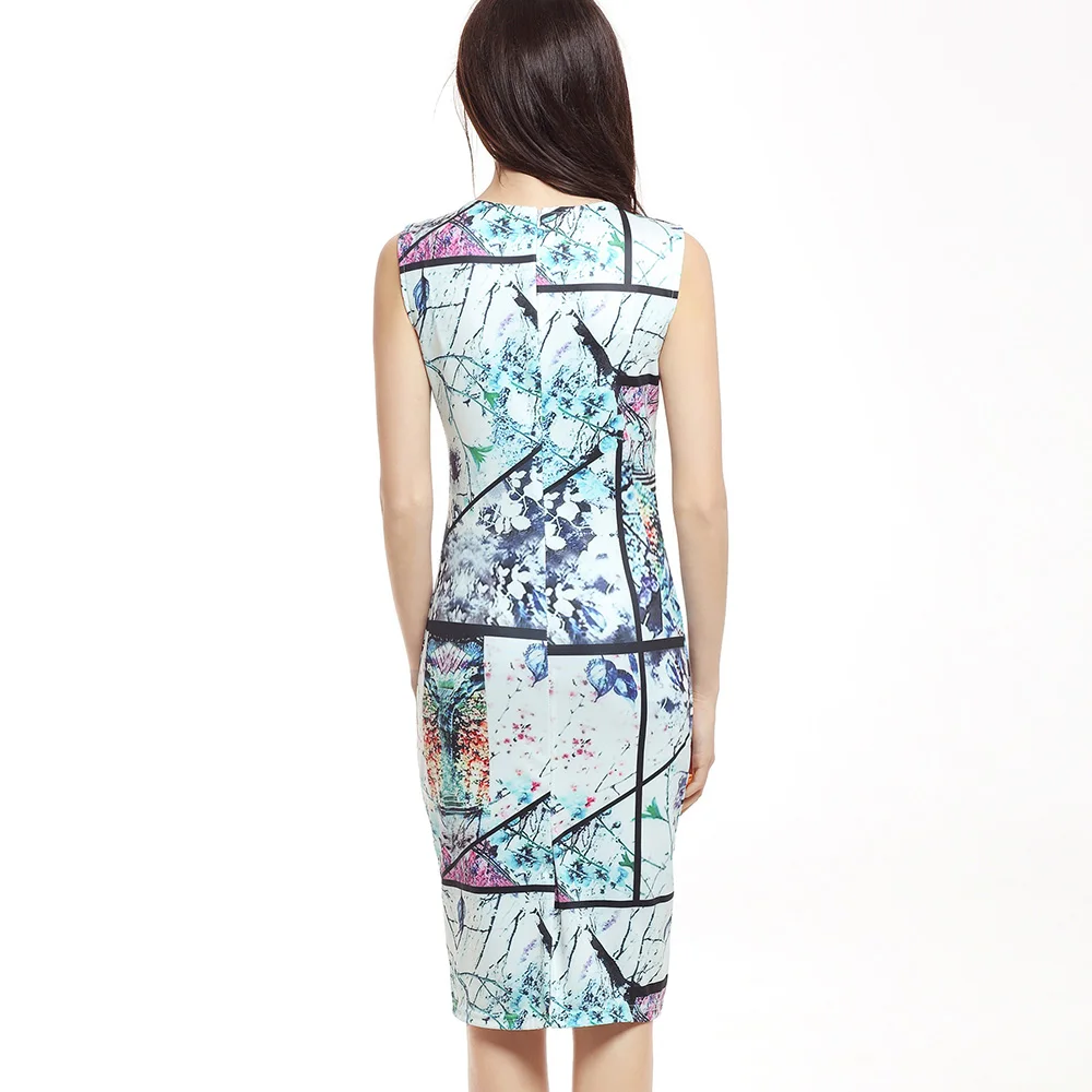 Женские платья карандаш с винтажным принтом модель 2017 года модные стильные