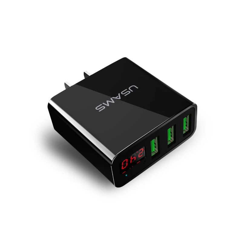 USAMS телефон 3USB Зарядное устройство 5 В 3A быстро Зарядное устройство США Путешествия Зарядное устройство USB стены мобильный телефон Зарядное устройство для iphone7 6 samsung iPad Планшеты - Тип штекера: США