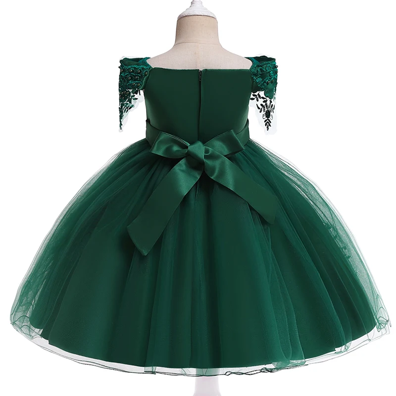 2022 Summer Dress Girl Shoulderless Princess Kids Dresses For Girls Children Clothing Party And Wedding 10 Year | Детская одежда и