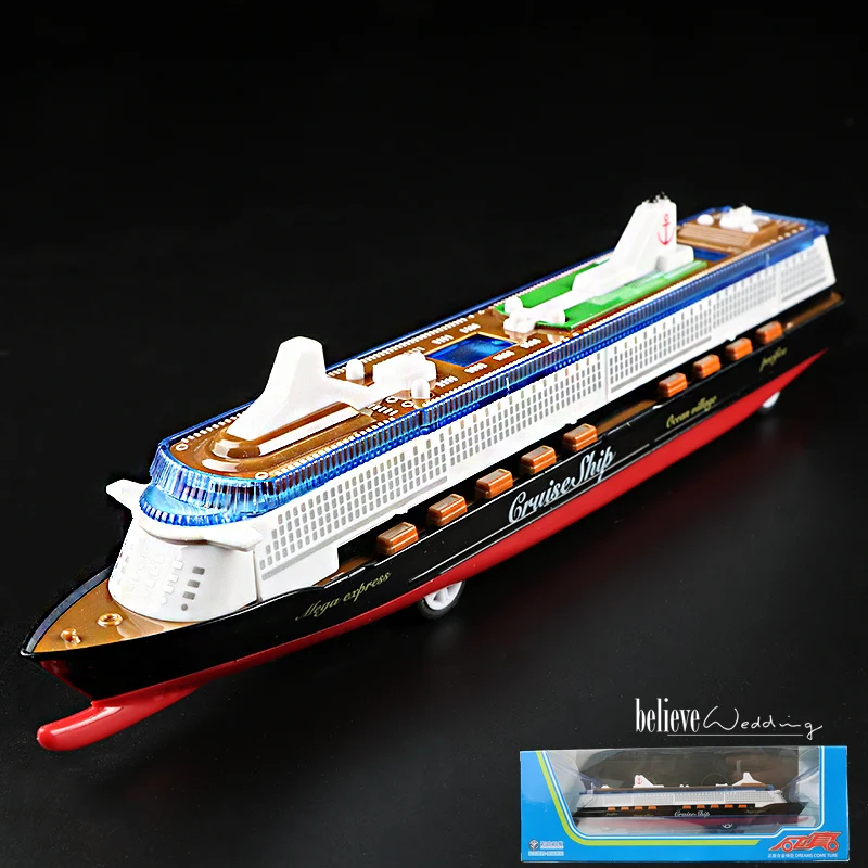 Музыкальная модель круизного корабля Электрический мигающий звуковой круиз образовательный музыкальный светильник океанский лайнер детская лодка Jsuny игрушка подарок