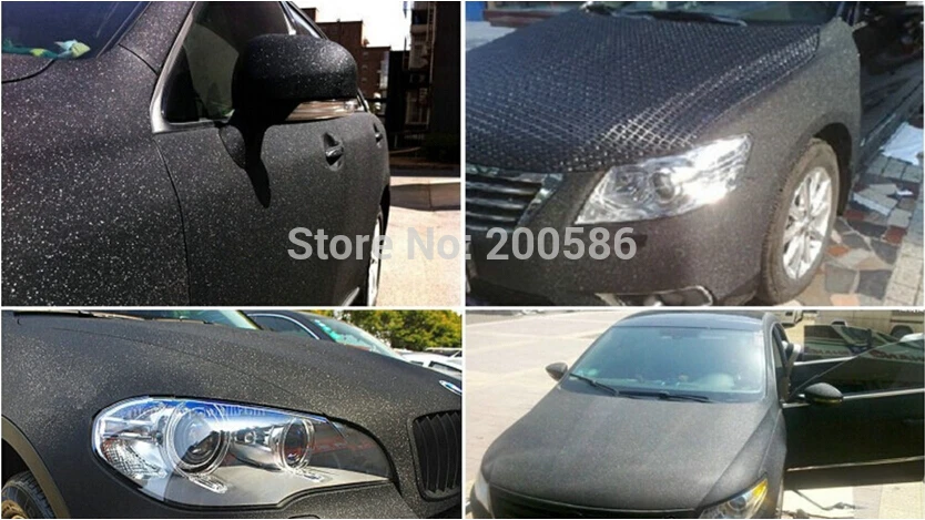 Черная блестящая виниловая пленка Saprkle с воздушно-пузырьковой пленкой