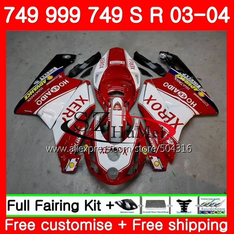 

Корпус мотоцикла для DUCATI 749S 999 S 749 999 03 04 Кузов 95SH7 999 S 749 03 04 Топ Красный Черный 749R 999R 2003 2004 обтекатели комплект
