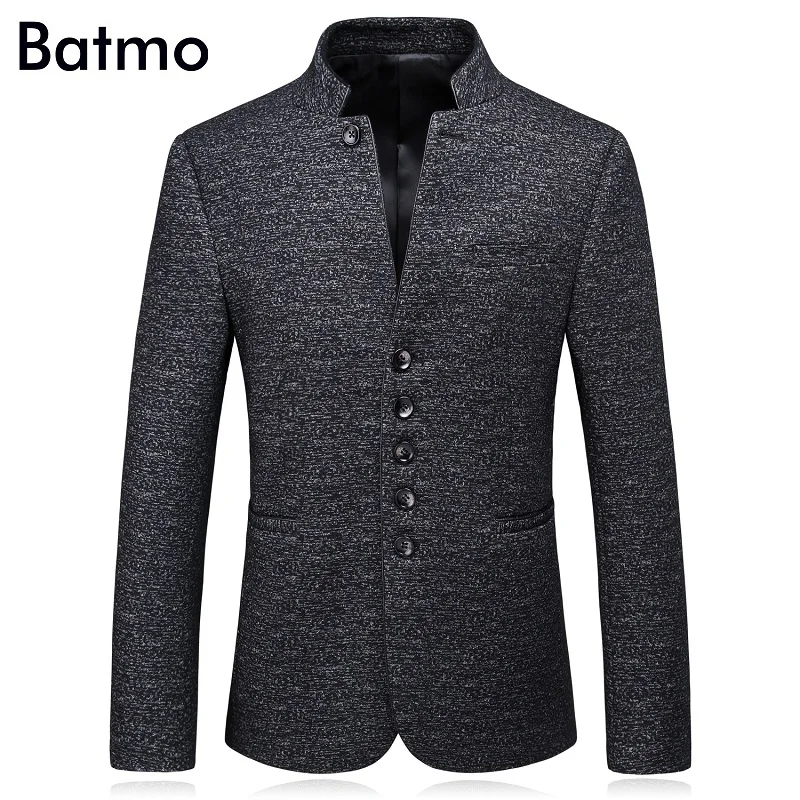 Мужской шерстяной костюм Batmo темно серый повседневный большого размера 2017|casual suit
