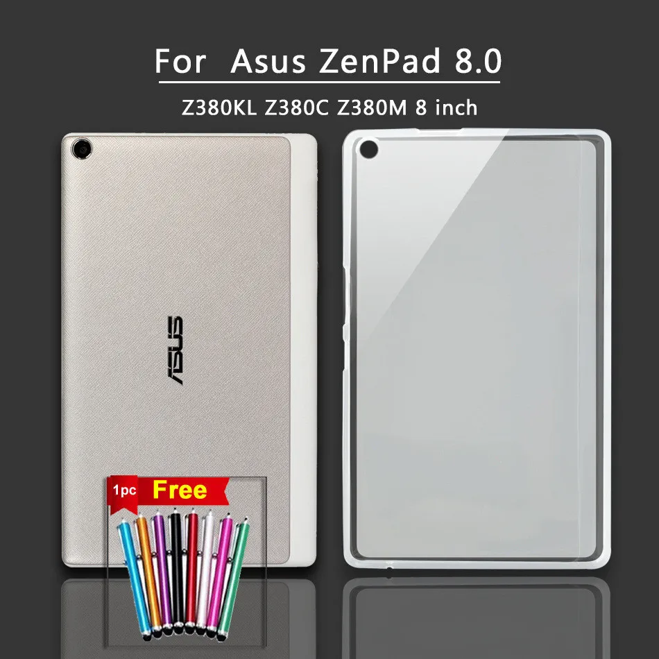 Ультратонкий чехол для планшета ASUS ZenPad Zen Pad 8.0 Z380 Z380KL Z380C Z380M 8 дюймов Прозрачная