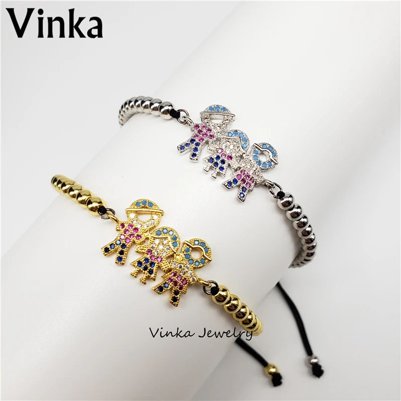 10pcs Family Baby Kids Charm Bracelets Beads Chains For Mom Dad Gift Tiny Boys&ampGirls Charms | Украшения и аксессуары