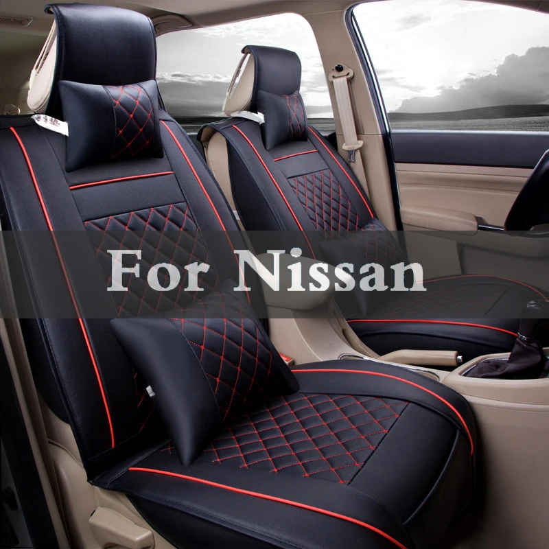 

A Set Seat Covers Auto General Mat Leather Car Seat Cover Cushion Sets For Nissan Bluebird Sylphy Cedric Cima Crew Dualis Juke