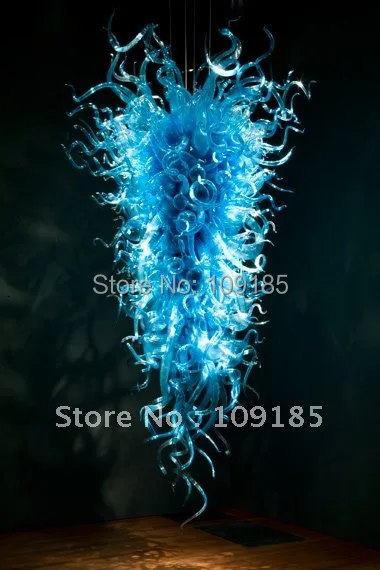 

Pretty Blue Glass Lamp Art Chandelier
