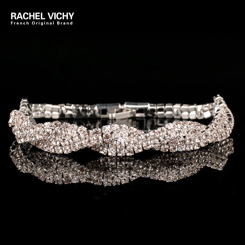 RACHEL VICHY роскошные свадебные ювелирные изделия серебряный цвет браслет цепочка