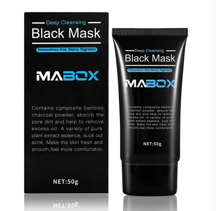 MABOX Bamboo Charcoal Black Mask Face Care Deep Cleansing Purifying Blackhead 3 Steps Black Head Remover Acne Nose Mask - Цвет: 50g