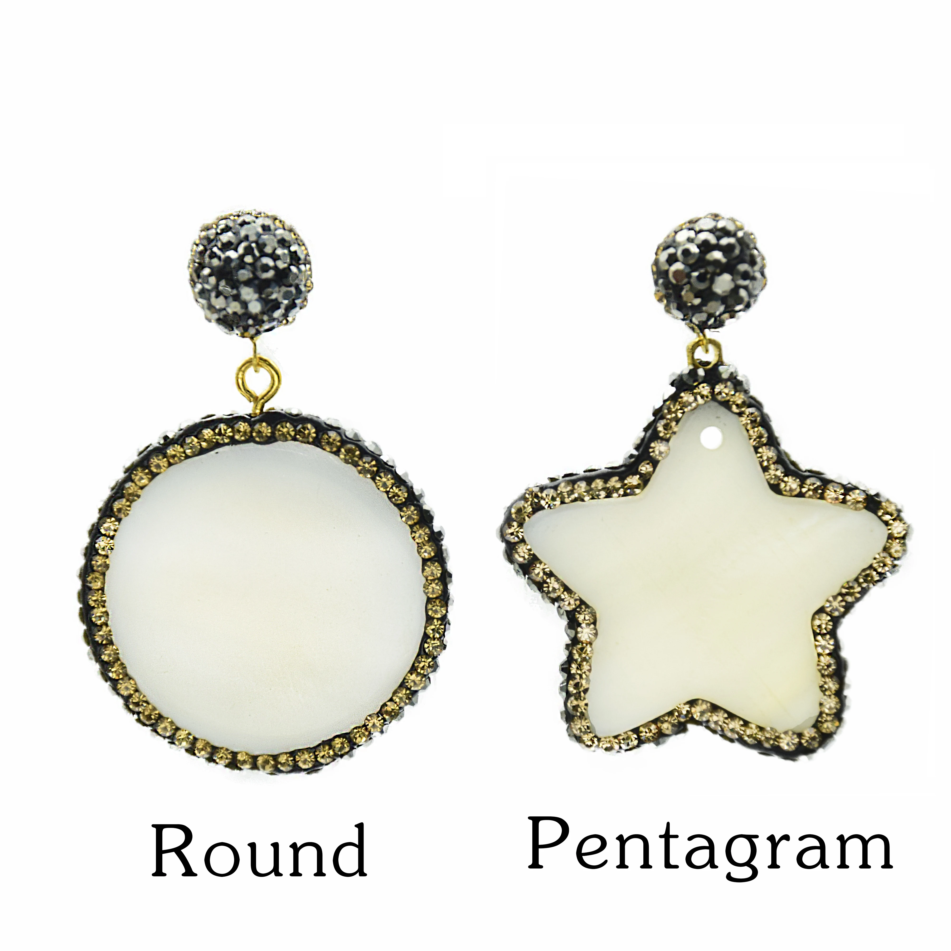 Серьги женские круглые в виде ракушек висячие украшения с крупными