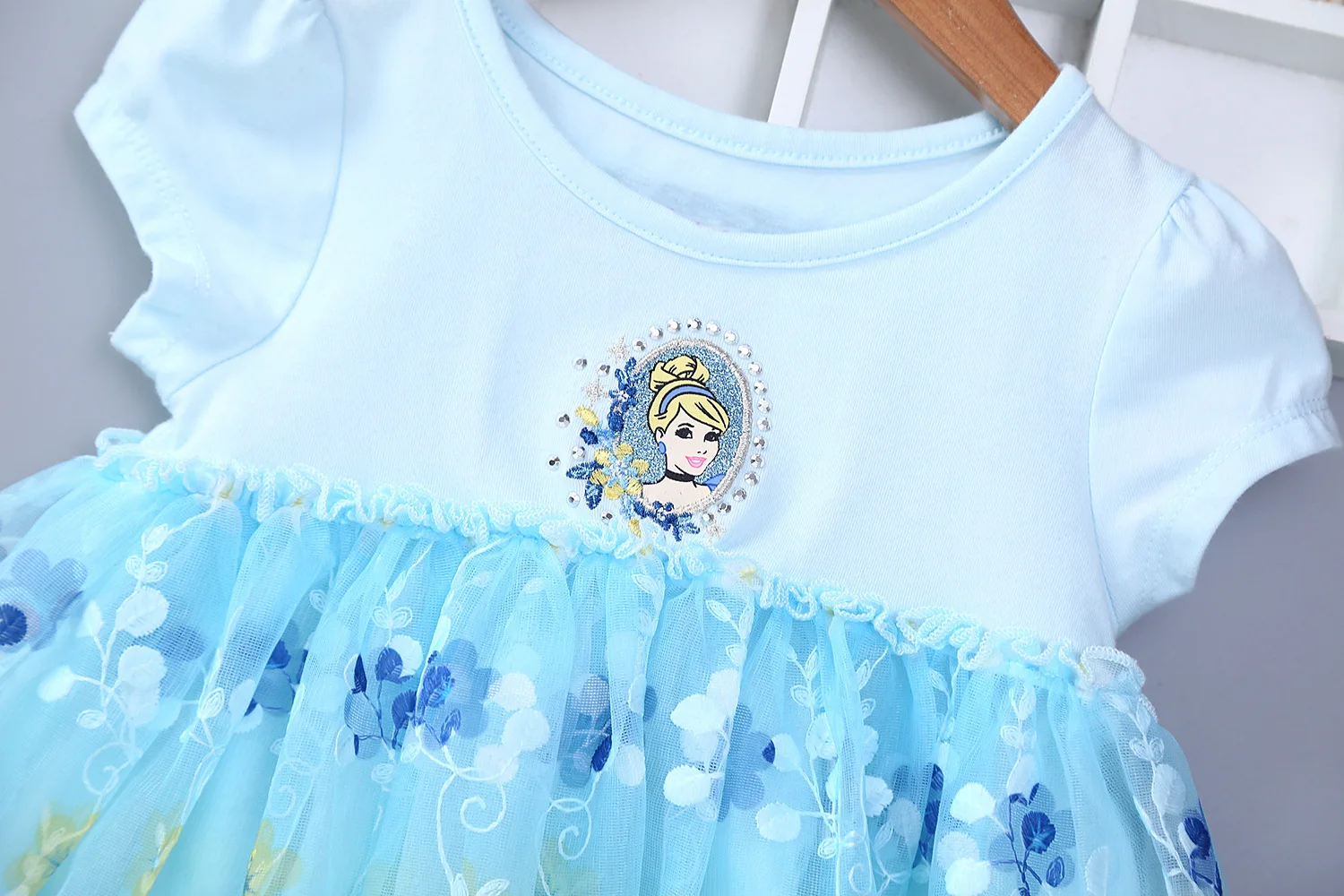 Lace High Quality Girl Dresses Princess Children Clothing Anna Elsa Cosplay Costume Kid's Party Dress Baby Girls Clothes | Детская