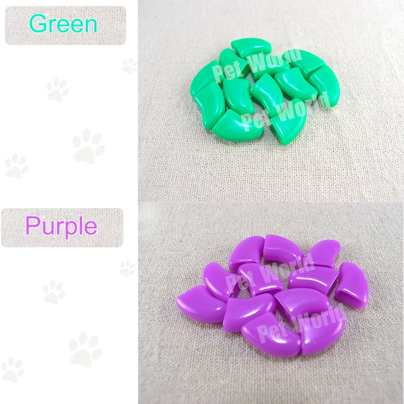 100 шт./лот наборы ногтей для собак колпачки Колпачки лап когтей домашних животных