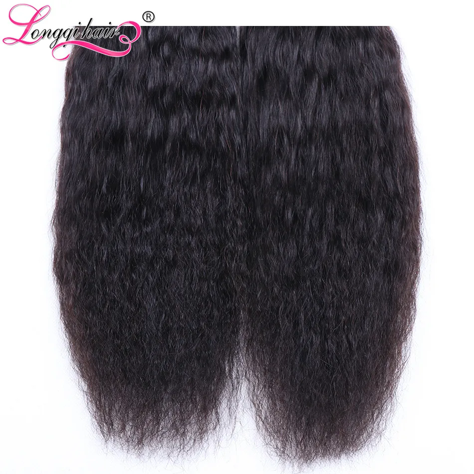 Курчавые прямые пучки волос естественного цвета 100% Remy человеческие волосы