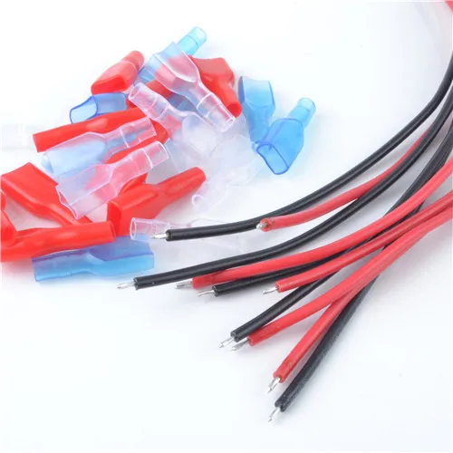 6 3 мм обжимные клеммы для женской лопаты соединитель провода клемма с кабелем 20