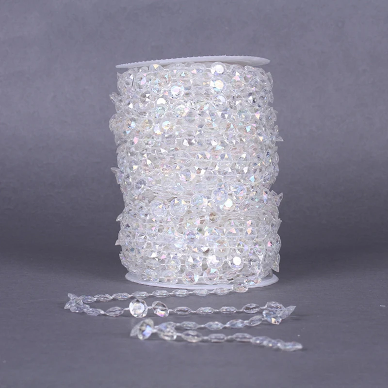 Гирлянда 30 м из акриловых бусин с бриллиантами нитка сделай сам занавеска для