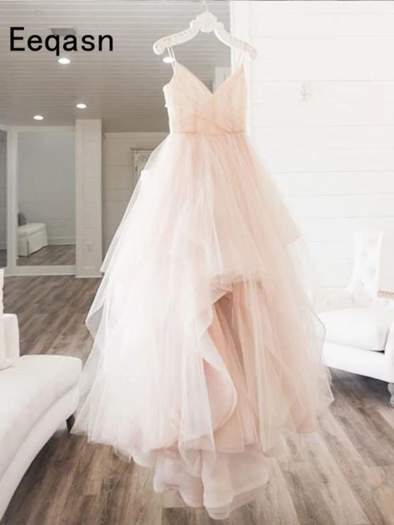 Vestido de noiva шампанское спинки Свадебные платья 2018 бретельках v образным вырезом