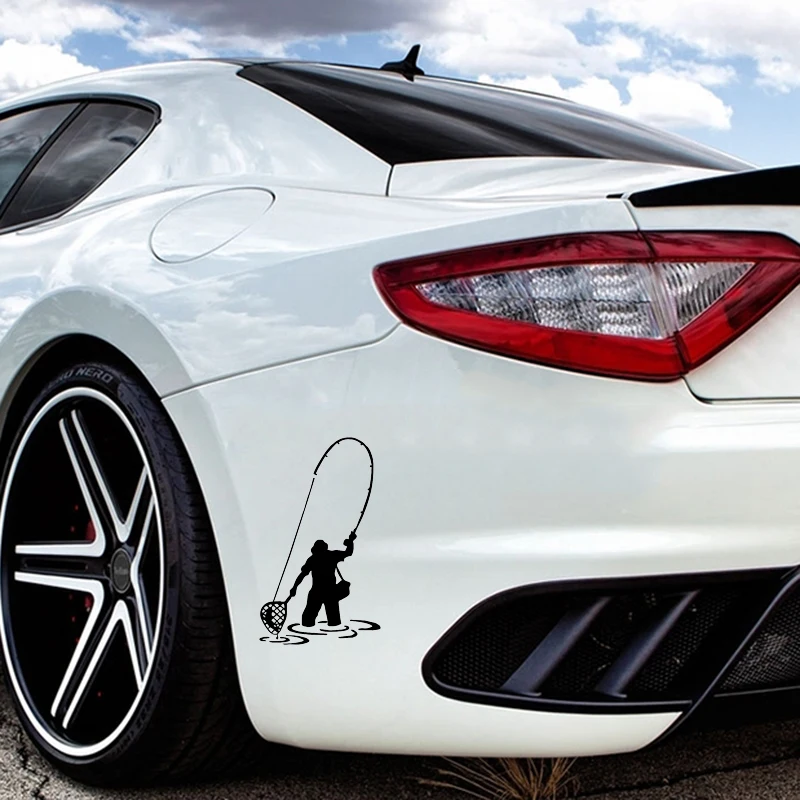 Fly Fishing Fisherman Trout Fish Vinyl Funny Sticker Car Window Laptop Bumper Cute And Interesting Fashion | Автомобили и