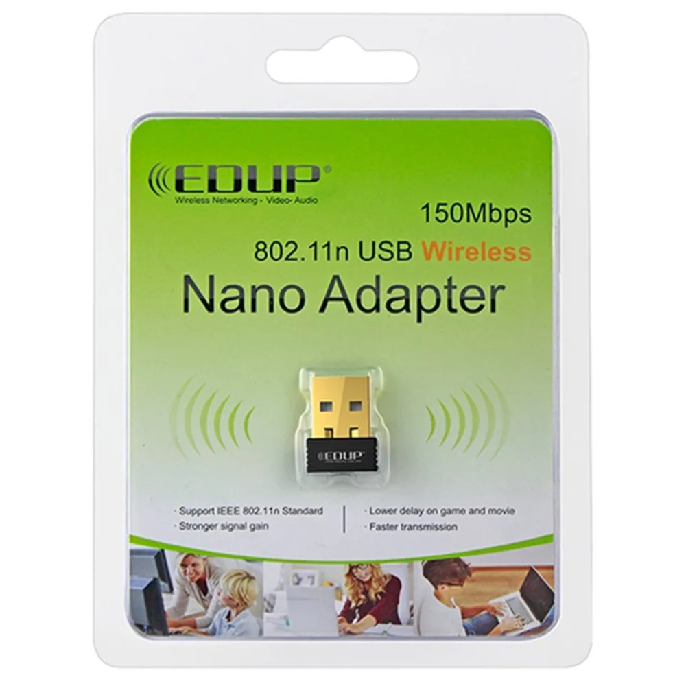 EDUP 150 Мбит/с мини-usb Wi-Fi Dongle приемник беспроводной 802,11 n/g/b Ethernet адаптер сетевая карта для Windows для Mac PC