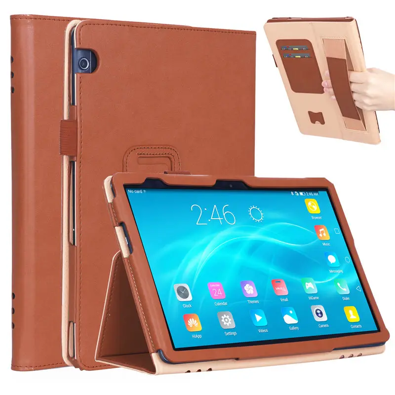 Роскошный чехол из искусственной кожи с подставкой Чехол для huawei MediaPad T5 10 AGS2-W09 AGS2-L09 AGS2-L03 AGS2-W19 10," чехол для планшета Funda+ Защитная пленка+ ручка