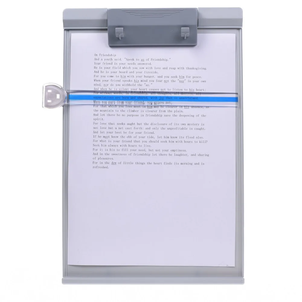 Серый пластиковый Настольный держатель для документов копировальная подставка