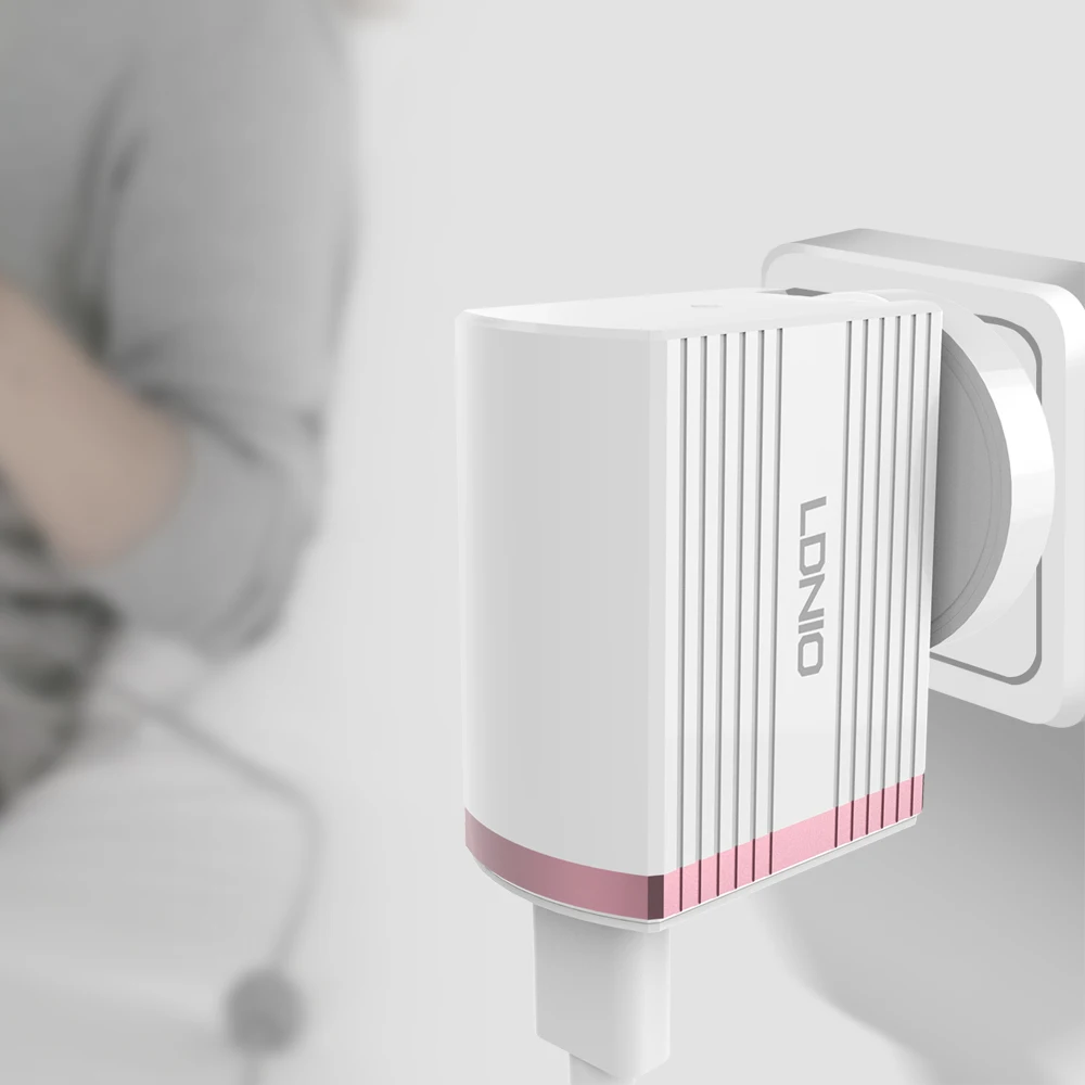 LDNIO 3A выход 1 QC3.0 usb порты США домашнее зарядное устройство с вилкой продается