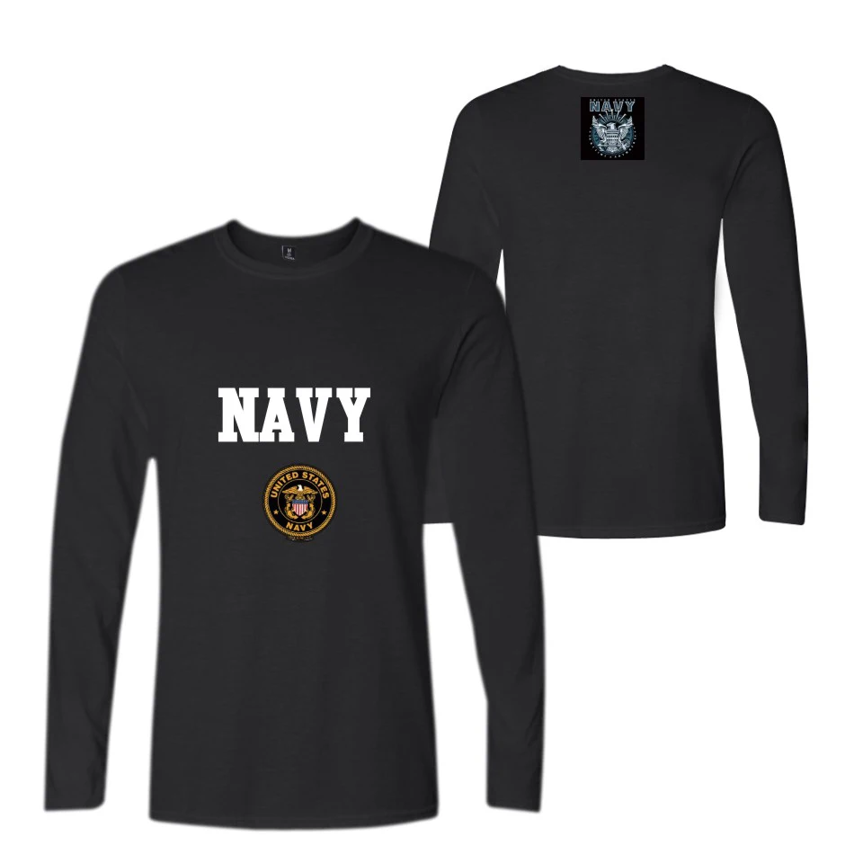 Два шага ВМС США футболка принт морской пехоты Unity безопасности стабильность