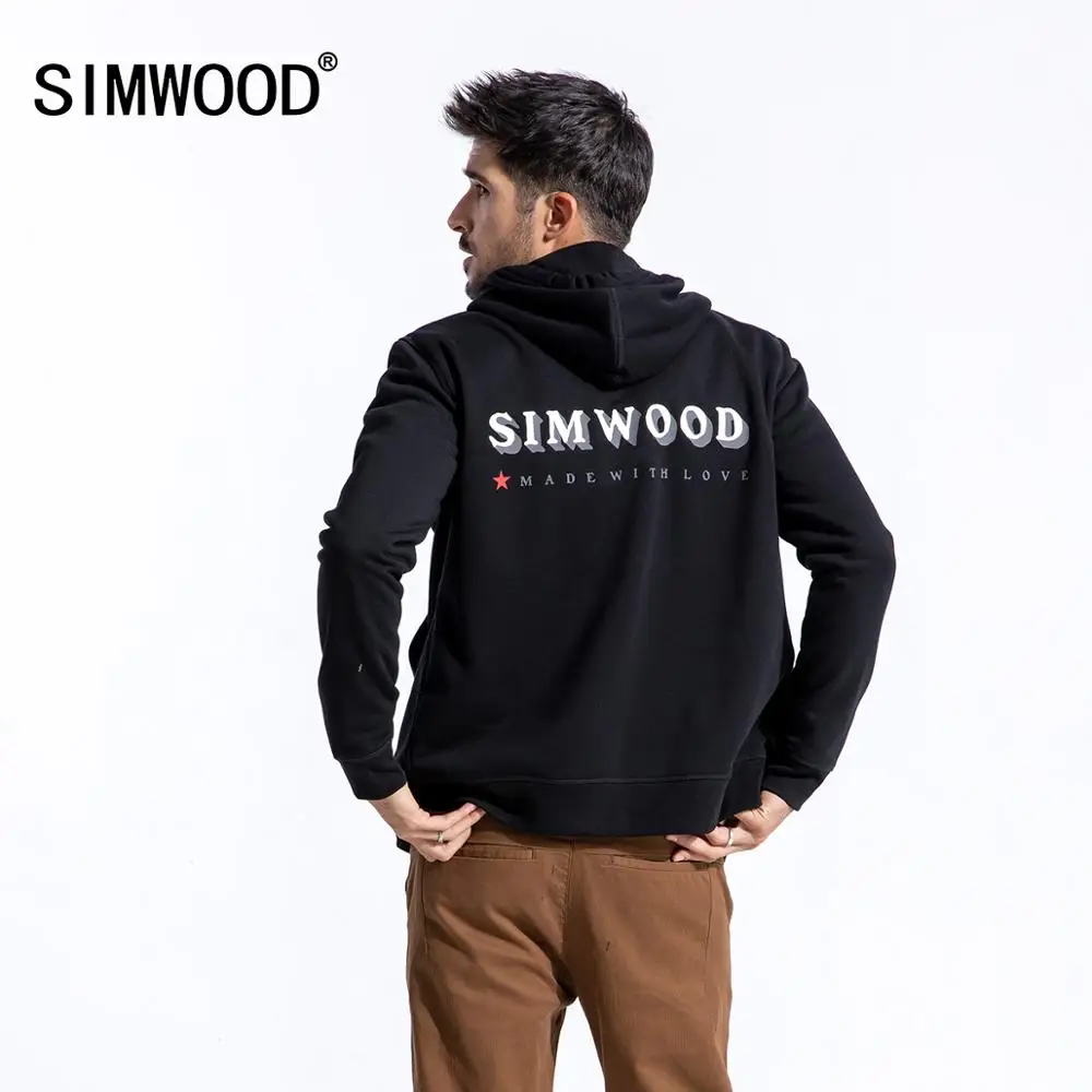 値段 Simwood-メンズフード付きスウェットシャツ,ジッパー付きパーカー,高品質の文字がプリントされたカジュアルな衣服,2021-180510