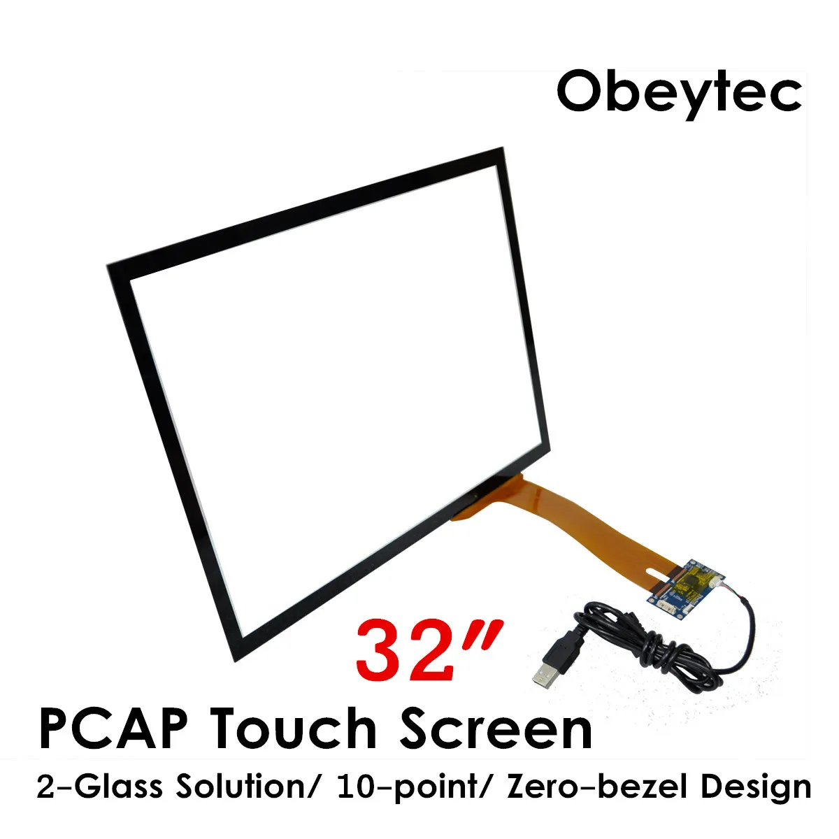 Obeytec 32 &quotPCAP проекционный емкостный сенсорный экран 10 касаний стеклянный датчик