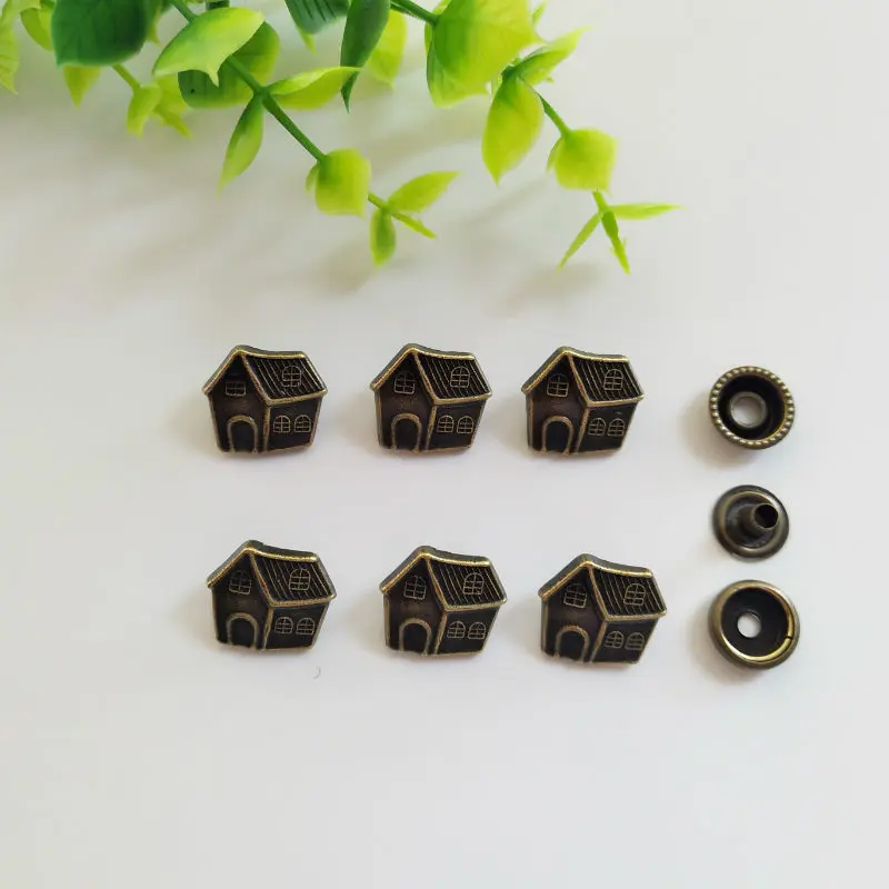 6 комплектов дом из цинкового сплава защелкивающаяся застежка пресс шпилька