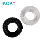IKOKY 2 шт.компл. кольца на пенис товары для взрослых кольца на пенис тип шины Силиконовое черноепрозрачное секс-игрушки для мужчин