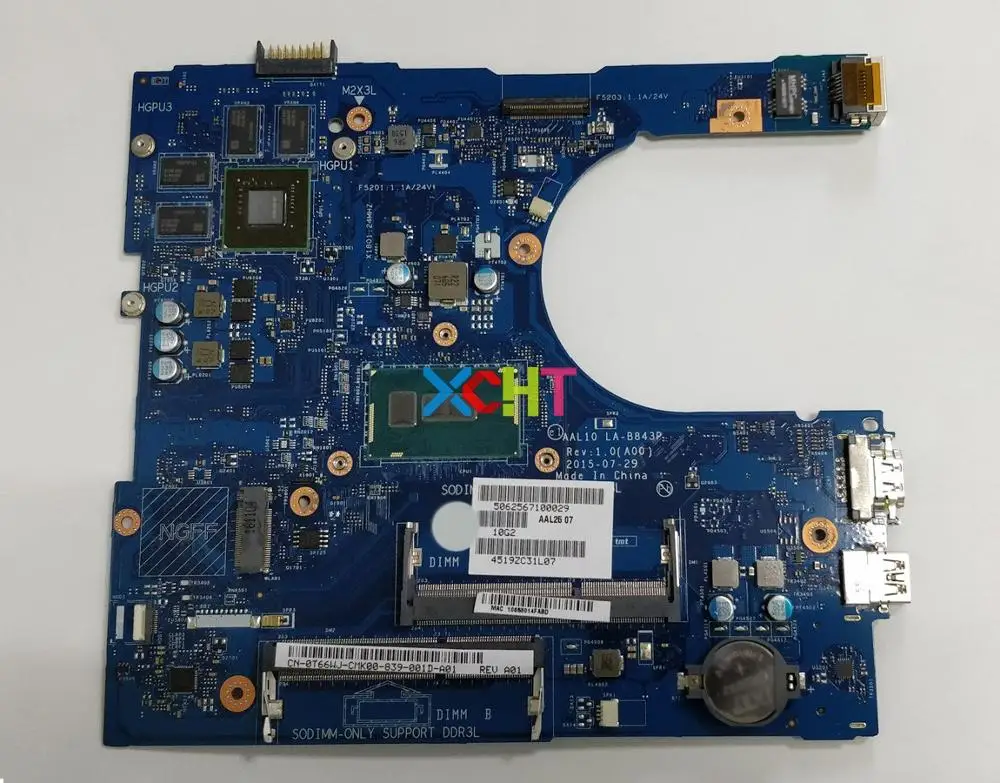 Для Dell Inspiron 17 5459 5559 5759 CN 0T66WJ T66WJ SR2EY i5 6200U AAL10 LA D071P N16V GM B1 материнская плата