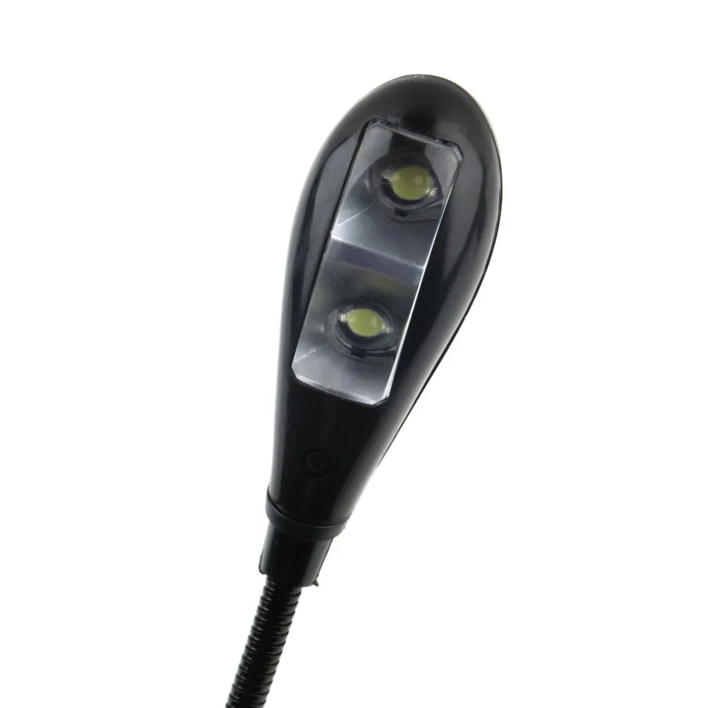 Регулируемый гусиная шея свет 2 двойные гибкие руки 4 LED клип-на лампа настольная