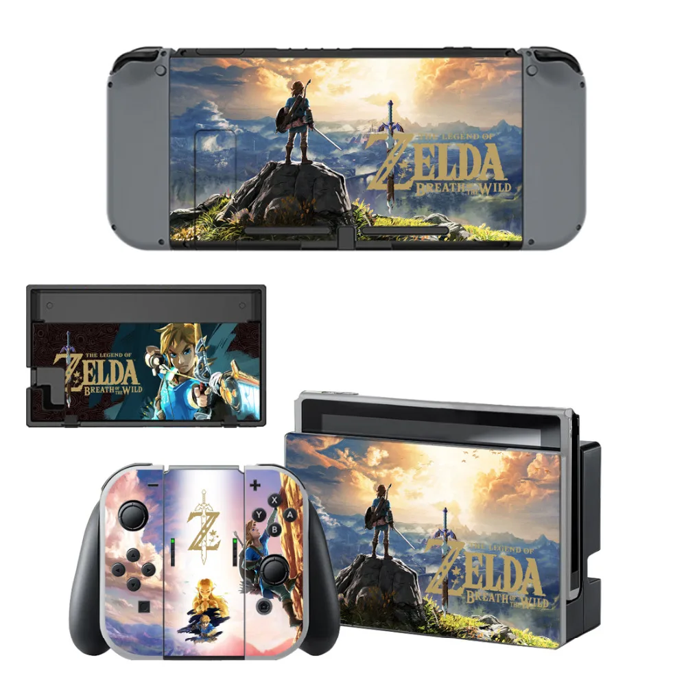 The Legend of Zeld Breath Wild Skin Sticker Decal For Nintendo Switch Console and Controller NS Vinyl | Электроника