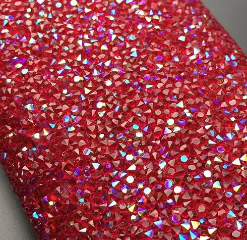 red ab Серебряные стразы для отделки, 1 шт./лот, 24*20 см/лист, Серебряные стразы с прозрачным кольцом, свадебные украшения, букет невесты - Цвет: red ab