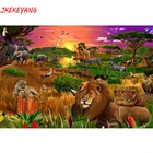 5D DIY квадраткруглый Алмазная картина льва Вышивка крестом Алмазная Вышивка Узор Стразы домашний декор J0996