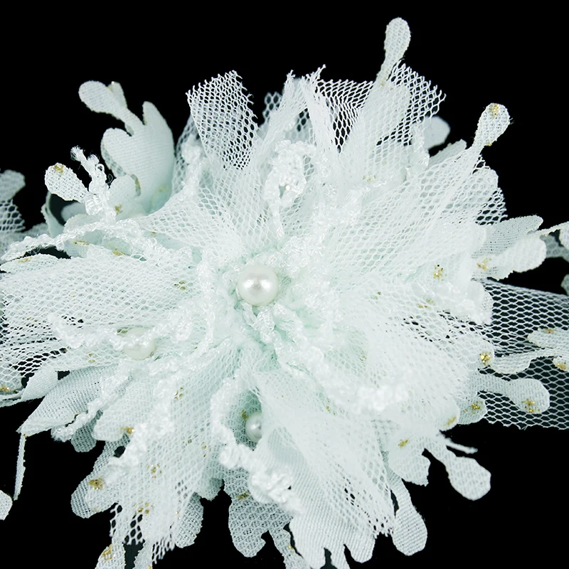 Кружевные 3D патчи с цветочной аппликацией Украшенные бусинами 5 ярдов|craft label|craft