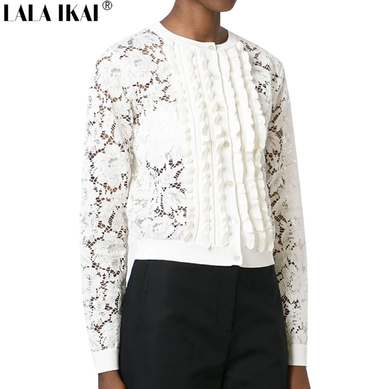 2017 Марка Мода Осень Женщины Свитера Белый О-Образным Вырезом Трикотаж