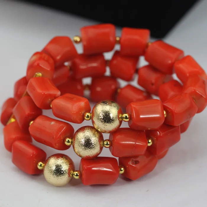 Великолепные африканские бусины натуральный коралл ожерелье браслет серьги