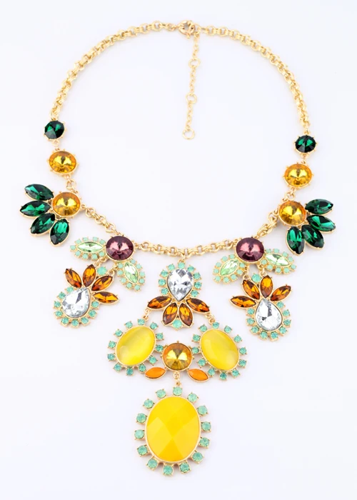 

Artificial Facets Crystal Dancing Aolly Joias Charm Gold Color Autumn Party Necklace For Women's Gift Pendant Necklace Jewelry