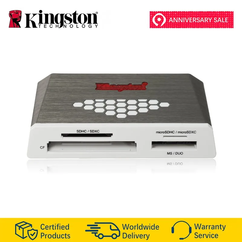 Kingston USB3.0 высокое Скорость читателя СМИ FCR HS4 Многофункциональный card Reader|card reader|card