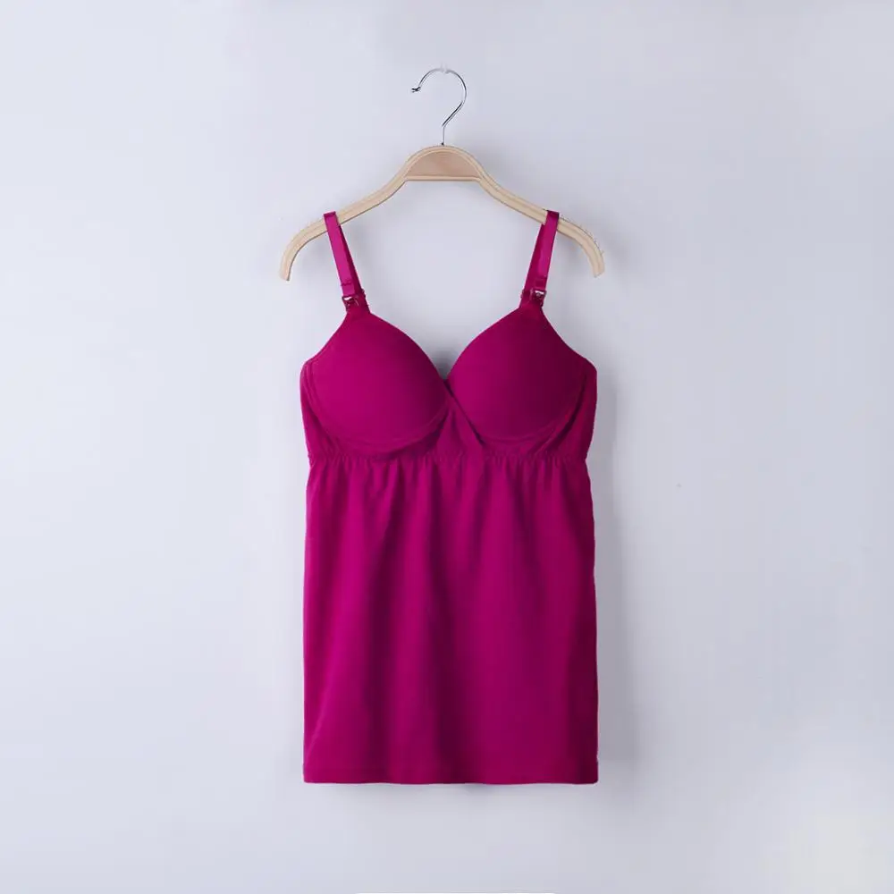 2 pieces Wind Red 7 цветов беременности и родам стеганая хлопковая майка для кормления грудью, одежда на бретельках для кормления пижамы для лифчик для беременных Свободный жилет майки 2 шт./компл - Цвет: 2 pieces Wind Red